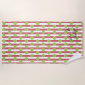 Plage Serviette de la Bridesmaid Lime & Nantucket Red Fi (Devant)