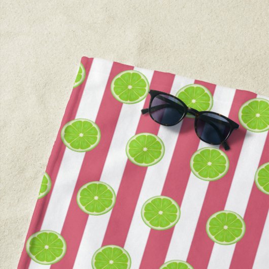 Plage Serviette de la Bridesmaid Lime & Nantucket Red Fi (En situation)