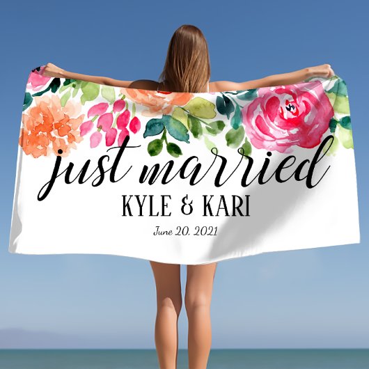 Plage Serviette de lune de miel pour Mariage marié
