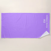 Plage Serviette de nom personnalisée Lavender (Devant)