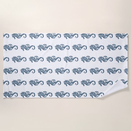 Plage Serviette de plage—Cheval de mer (Devant)