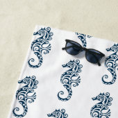 Plage Serviette de plage—Cheval de mer (En situation)