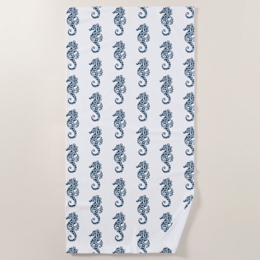 Plage Serviette de plage—Cheval de mer (Devant)