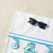 Plage Serviette de plage-Hippocampe (En situation)