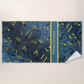Plage Serviette de plage,musique, ensemble,maison, notes (Devant)