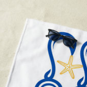 Plage serviette de plage. prise. vagues avec tortues (En situation)