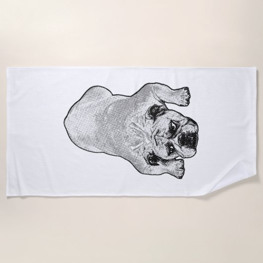 Plage Serviette de repos Bulldog Sun (Devant)