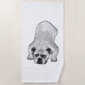 Plage Serviette de repos Bulldog Sun (Devant)