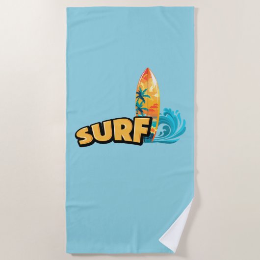 Plage Serviette de surf pour les amateurs de surf (Devant)