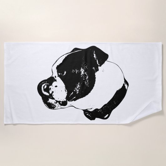 Plage Serviette de voyage Bulldog Lick (Devant)