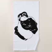 Plage Serviette de voyage Bulldog Lick (Devant)