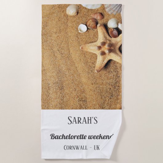 Plage Serviette de week-end de jeune fille de Sandy Seas (Devant)