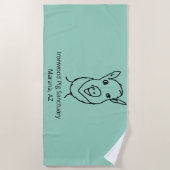 Plage Serviette du sanctuaire de cochon en bois de fer ! (Devant)