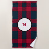 Plage Serviette en plaid de buffle Monogram (Devant)