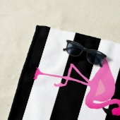 Plage Serviette personnalisée de Flamant rose et de (En situation)