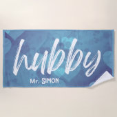 Plage Serviette personnalisée de mariage Heart Beach (Devant)