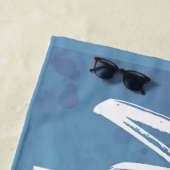 Plage Serviette personnalisée de mariage Heart Beach (En situation)