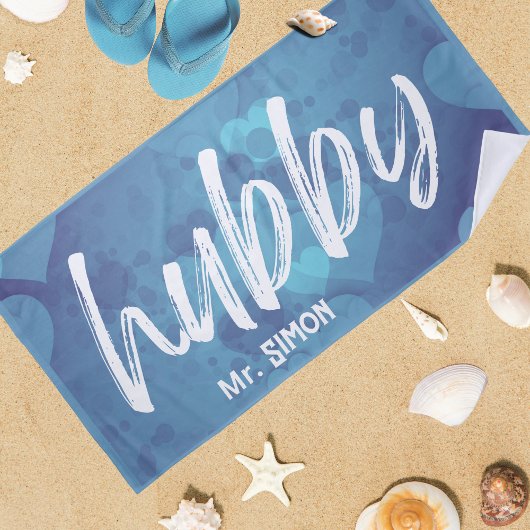 Plage Serviette personnalisée de mariage Heart Beach