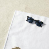 Plage Serviette Vintage Rose blanche Floral (En situation)