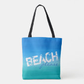 Plage S'il vous plaît Aquarelle Océan Bleu Sac fou (Dos)