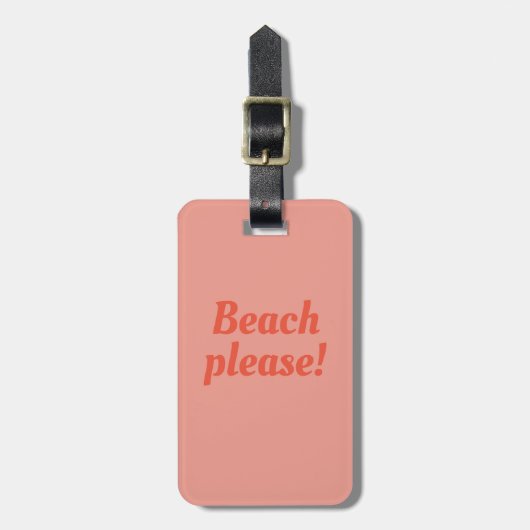 Plage s'il vous plaît - étiquette bagage (Devant Vertical)