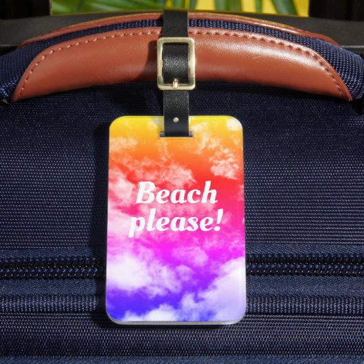 Plage s'il vous plaît - étiquette bagage (Insitu Rectoal 2)