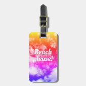 Plage s'il vous plaît - étiquette bagage (Devant Vertical)