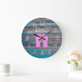 "Plage S'Il Vous Plaît !" Horloge murale avec chif (Maison)