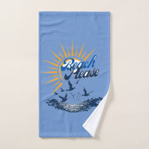 Plage s'il vous plaît main serviette par Sommer Ha