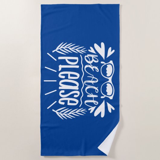 Plage s'il vous plaît serviette de plage (Devant)