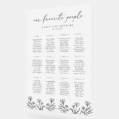 Plage simple en plan floral givrée (Angle)