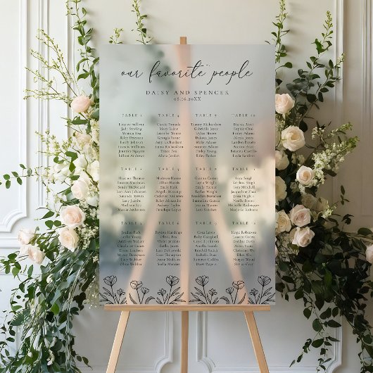 Plage simple en plan floral givrée