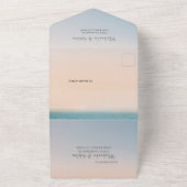 Plage simple tout en un seul Faire-part de mariage (Dehors)