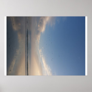 plage soir d'été Bretagne Poster