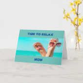 ***PLAGE SOUHAITS D'ANNIVERSAIRE** CARTE "MOM" (Fleur jaune)