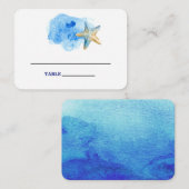 Plage Starfish | Cartes de la table du Mariage de (Devant / Derrière)