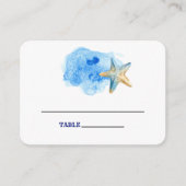 Plage Starfish | Cartes de la table du Mariage de (Devant)