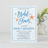 Plage Starfish Invitation de douche nuptiale (Debout devant)