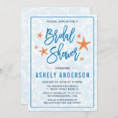 Plage Starfish Invitation de douche nuptiale (Devant / Derrière)