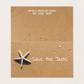 Plage Starfish, Photo Enregistrer La Carte Date (Extérieur déplié)