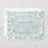 Plage Starfish Vintage Wedding Carte postale Enreg (Devant / Derrière)