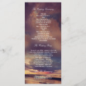 Plage String Lights Palms Programmes de mariage (Dos)