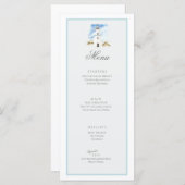 Plage Style Mariage Événement Menu Plat Card (Devant / Derrière)