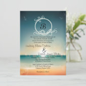 Plage Sunset 5x7 Faire-part de mariage (Debout devant)