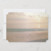 Plage Sunset Mariage Plumeria Invitation (Dos)