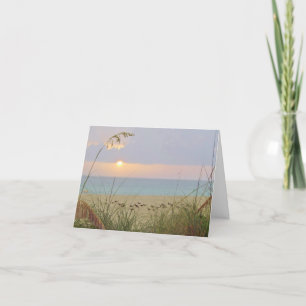 Plage Sunset meilleure carte de voeux