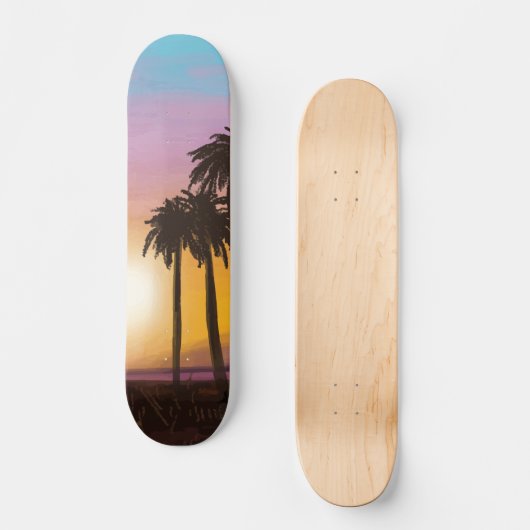 Plage Sunset Skateboard (Recto)