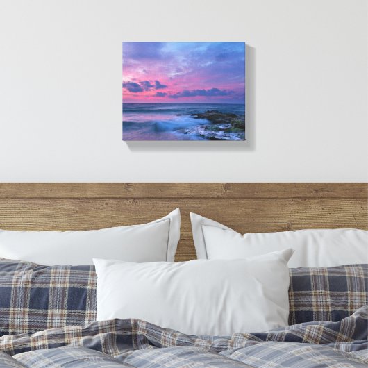 Plage Sunset toile étirée Impression (Insitu(Chambre))
