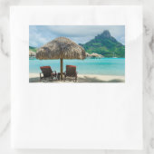 Plage sur Bora Bora photo sticker (Sac)