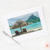 Plage sur Bora Bora photo sticker (Enveloppe)